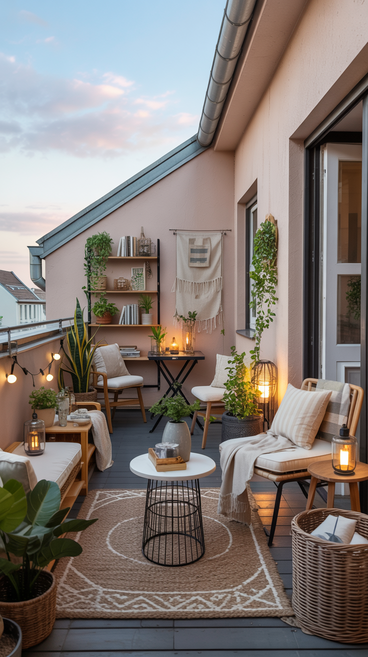 Square balcony decor