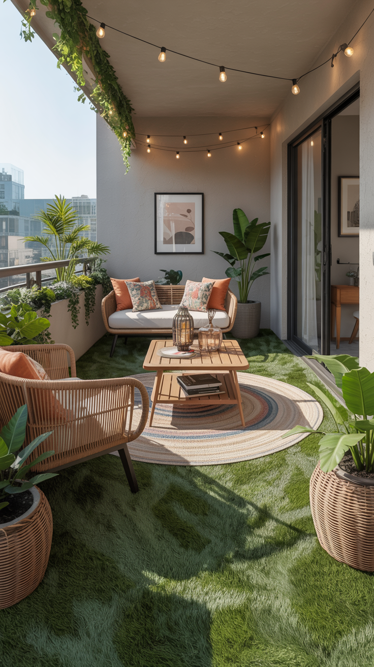 Balcony Grass Carpet Decoration