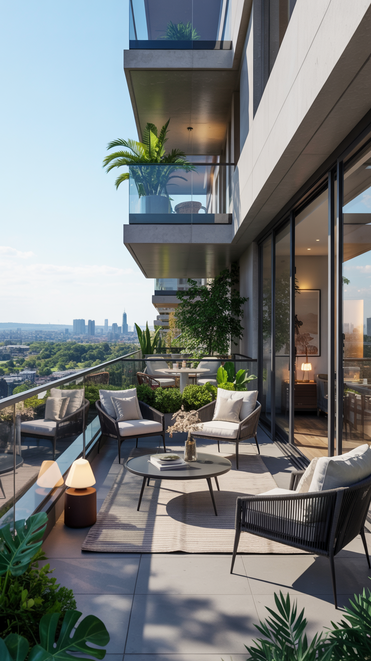 Glass Balcony Decoration