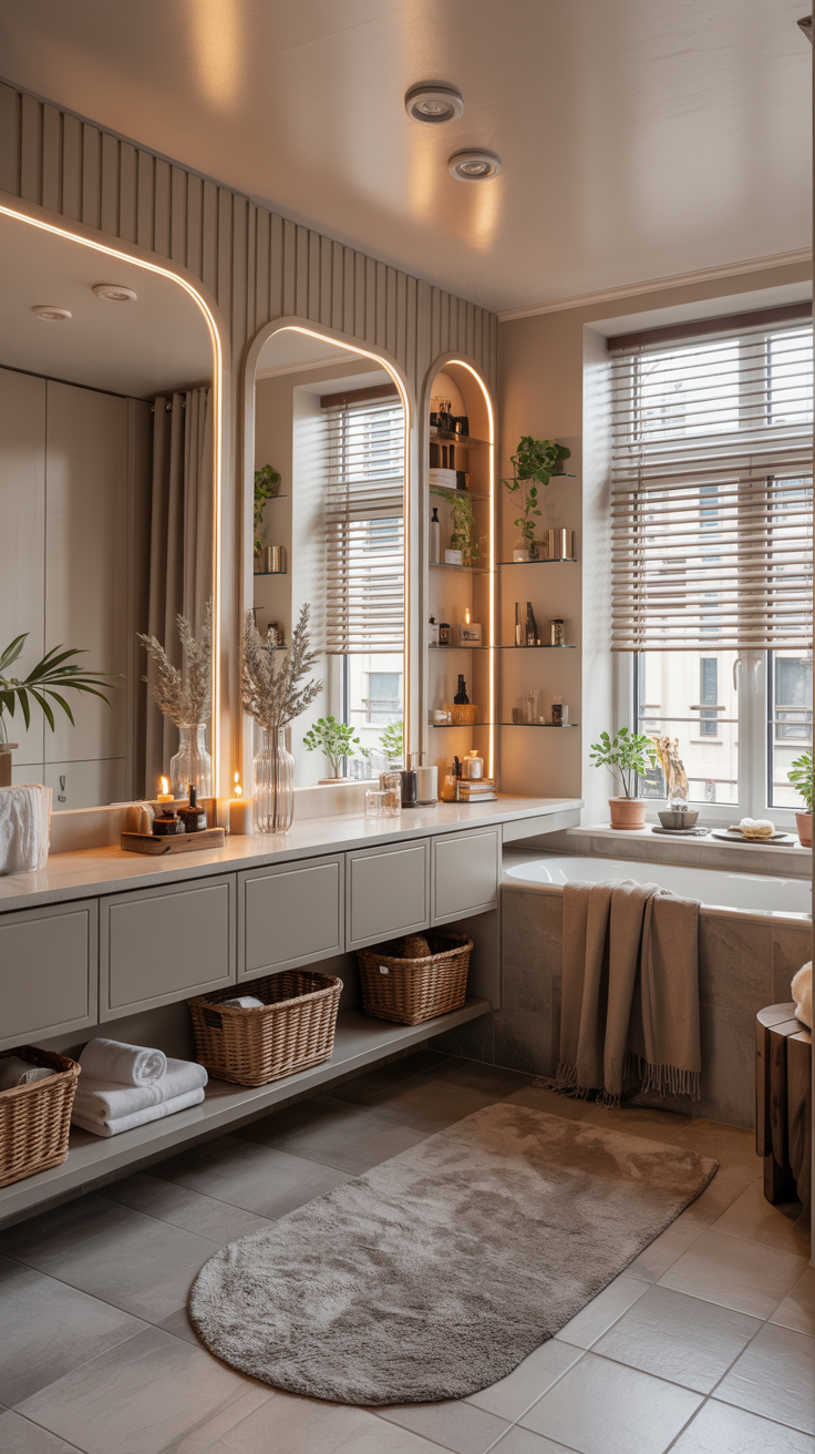 Modern luxury bathroom decoration